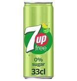 Coca Cola Company 7up free frisdrank, sleek blik van 33 cl, pak van 24 stuks