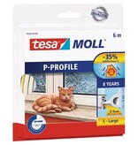 Tesa Tesa Moll Classic tochtstrip P-profiel, 6 m , wit