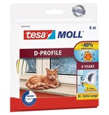 Tesa Tesa Moll Classic tochtstrip D-profiel, 6 m, wit