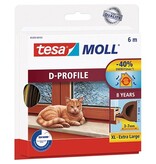Tesa Tesa Moll Classic tochtstrip D-profiel, 6 m, bruin