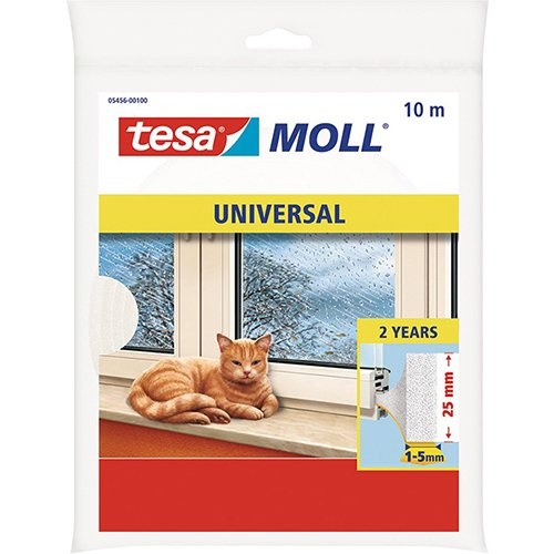 Tesa Tesa Moll Universal tochtstrip, 10 m x 25 mm, wit