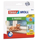 Tesa Tesa Moll Classic tochtstrip E-profiel, 6 m, wit
