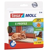 Tesa Tesa Moll Classic tochtstrip E-profiel, 6 m, bruin