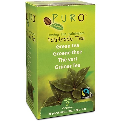 Puro Puro thee, groene thee, fairtrade, pak van 25 zakjes