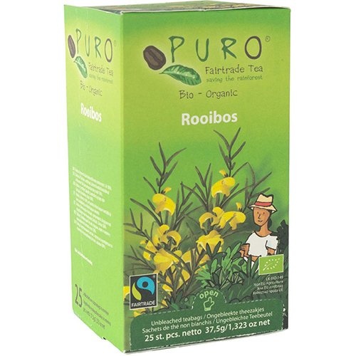 Puro Puro Bio thee, rooibos, fairtrade, pak van 25 zakjes