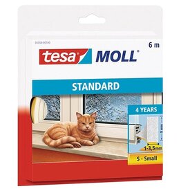 Tesa Tesa Moll Standard tochtstrip I-profiel, 6 m, wit