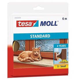 Tesa Tesa Moll Standard tochtstrip I-profiel, 6 m, bruin