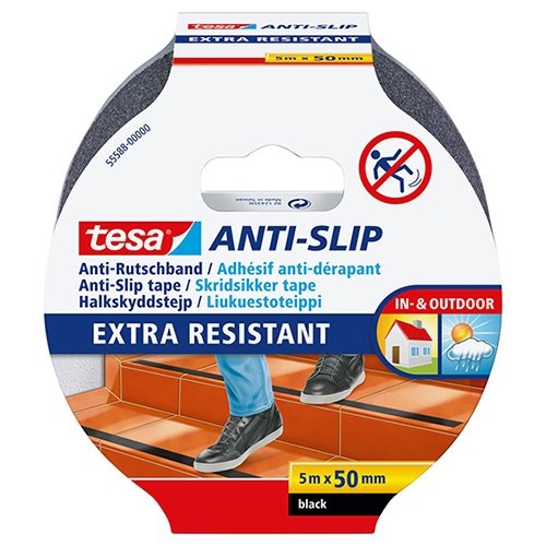 Tesa Tesa anti-slip tape, ft 5 m x 50 mm, zwart