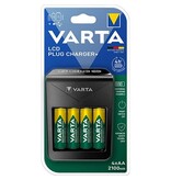 Varta Varta batterijlader LCD Plug Charger+, inclusief 4 x AA batterij, op blister