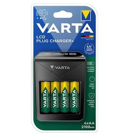 Varta Varta batterijlader LCD Plug Charger+, inclusief 4 x AA batterij, op blister