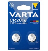 Varta Varta knoopcel Lithium CR2016, blister van 2 stuks