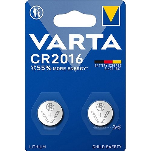 Varta Varta knoopcel Lithium CR2016, blister van 2 stuks