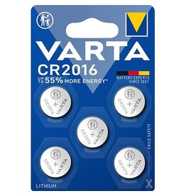 Varta Varta knoopcel Lithium CR2016, blister van 5 stuks