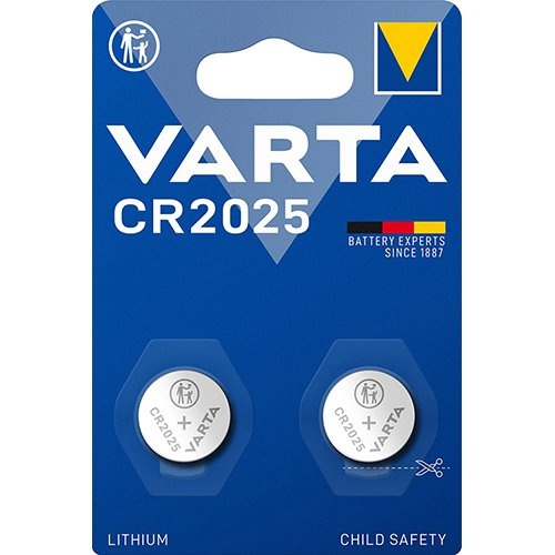 Varta Varta knoopcel Lithium CR2025, blister van 2 stuks