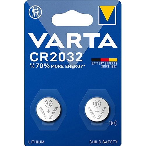 Varta Varta knoopcel Lithium CR2032, blister van 2 stuks