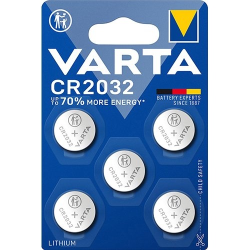 Varta Varta knoopcel Lithium CR2032, blister van 5 stuks