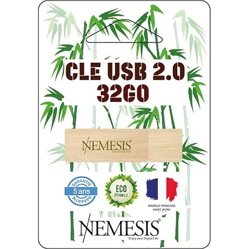 Merkloos Nemesis USB-stick, bamboe, 32 GB