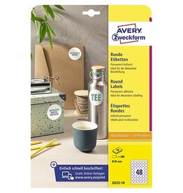 Avery Zweckform Etik Rond Wt Perm 30Mm 480X [1st]