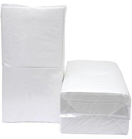 Merkloos Servetten, ft 33 x 33 cm, 1-laags, wit, pak van 9 x 500 stuks