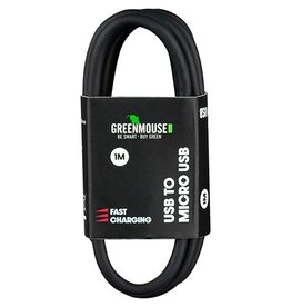 Greenmouse Greenmouse kabel, USB-A naar micro-USB, 1 m, zwart
