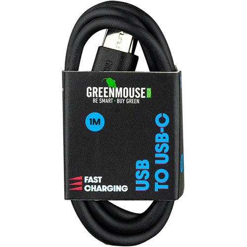 Greenmouse Greenmouse kabel, USB-A naar USB-C, 1 m, zwart