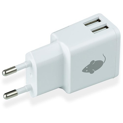 Greenmouse Greenmouse Dual oplader 2 x USB-A, wit