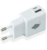 Greenmouse Greenmouse Dual oplader 1 x USB-A en 1 x USB-C, wit