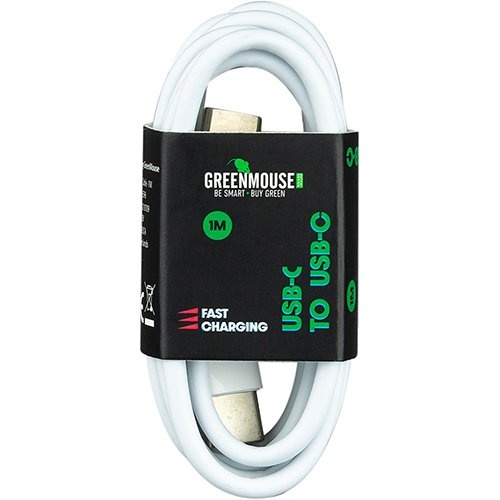 Greenmouse Greenmouse kabel, USB-C naar USB-C, 1 m, wit