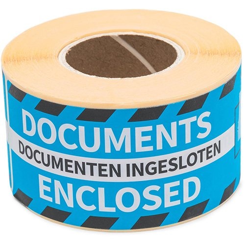 Rillprint Rillprint etiketten Documenten ingesloten, ft 46 x 125 mm, rol van 250 stuks