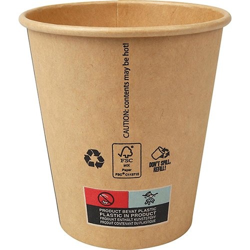 Conpax Beker uit karton (altijd koffie), 250 ml, diameter 90 mm, pak van 50 stuks