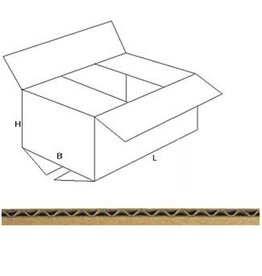 Merkloos Verzenddoos, enkele golf, bruin, 305 x 220 x 250 cm [25st]