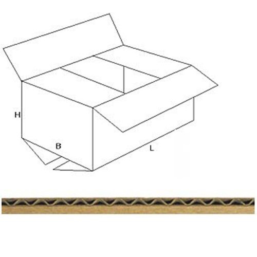 Merkloos Verzenddoos, enkele golf, bruin, 305 x 220 x 250 cm [25st]