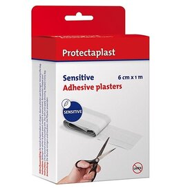 Protectaplast Protectaplast Sensitive pleister, ft 6 cm x 1 m, op rol