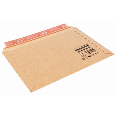 Merkloos Verzendenvelop met balg, plakstrip aan lange zijde, ft 50 x 250 x 360 mm, bruin