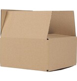 Merkloos Verzenddoos, enkele golf, 3 mm, bruin, ft 200 x 200 x 100 mm