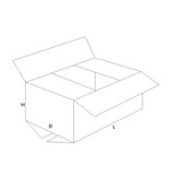 Merkloos Verzenddoos, enkele golf, 3 mm, bruin, ft 350 x 350 x 250 mm