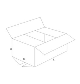 Merkloos Verzenddoos, enkele golf, 3 mm, bruin, ft 350 x 350 x 250 mm