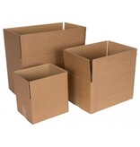 Merkloos Verzenddoos, enkele golf, 3 mm, bruin, ft 400 x 300 x 300 mm