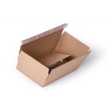 Merkloos Verzenddoos, boekwikkel met plakstrip, bruin, ft 310 x 230 x 110 mm