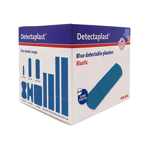 Detectaplast Detectaplast Elastic textielpleister, ft 19 x 72 mm, 100st.