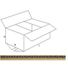 Merkloos Verzenddoos, anderhalve golf, 305 x 215 x 250 mm [20st]