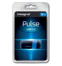 Integral Pulse USB 2.0 stick, 16 GB, zwart/blauw