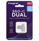 Integral Integral 360-C Dual USB-C & USB 3.0 stick, 64 GB