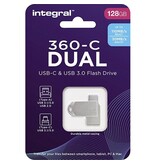 Integral 360-C Dual USB-C & USB 3.0 stick, 128 GB