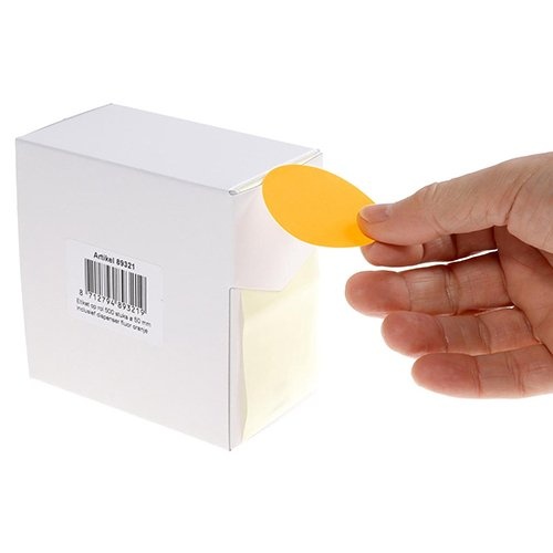 Rillprint Rillprint ronde etiketten, diameter 50 mm 500st. fluo oranje