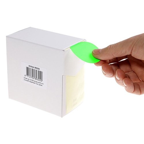 Rillprint Rillprint ronde etiketten, diameter 50 mm 500st. fluo groen