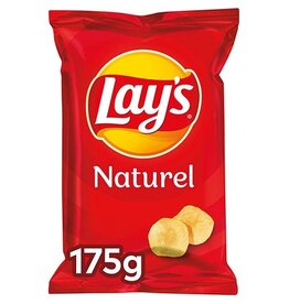 Lay'S Lay's Chips Naturel, zak van 175 g — levering per 8