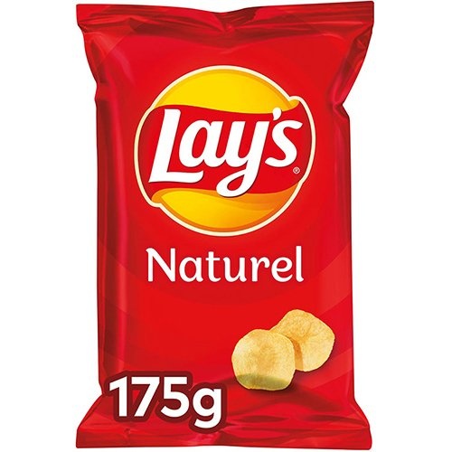 Lay'S Lay's Chips Naturel, zak van 175 g — levering per 8