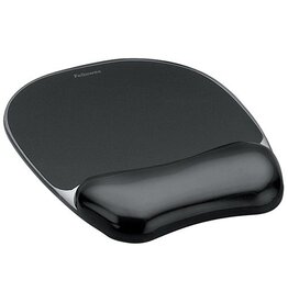 Fellowes Crystals Gel muismat met polssteun, zwart