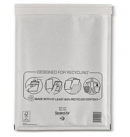 Mail Lite luchtkussenenveloppen, wit, H/5, 270 x 360 mm, doos van 50 stuks